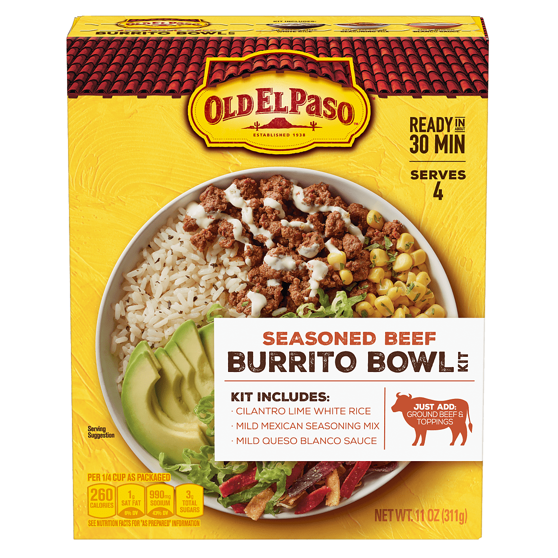 Seasoned Beef Burrito Bowl Kit Old El Paso